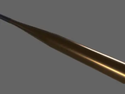 PBR Baseball Bat Brown Low-poly 3D model