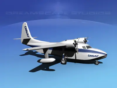 Grumman G-73 Mallard Chalk 2 3D model