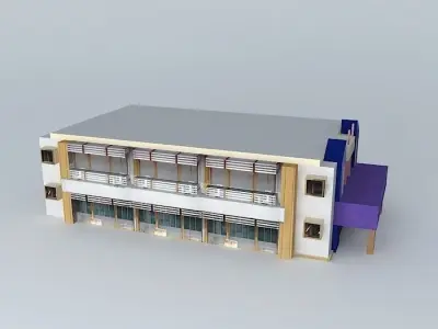 Unsri engineering faculty Free 3D model