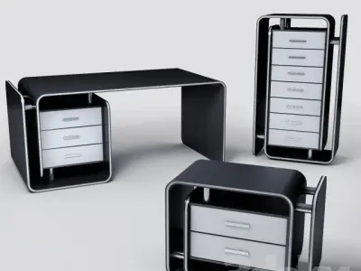 Office furniture 3D model 2