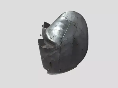 Steel Shoulder Armor Low-poly 3D model