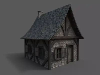 Medieval House 1 Low-poly 3D model