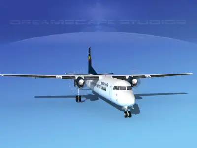 Fokker F-60 Kish Air 3D model