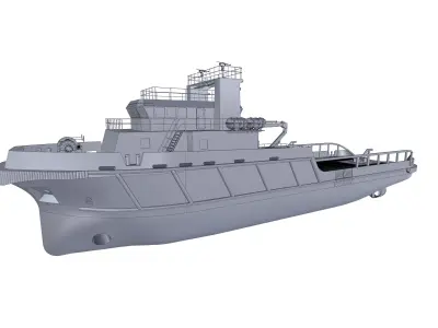 47m Anchor Handling Tug ship 3D model