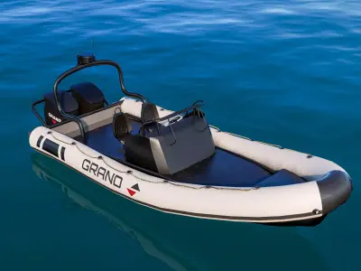 Inflatable boat 3D model