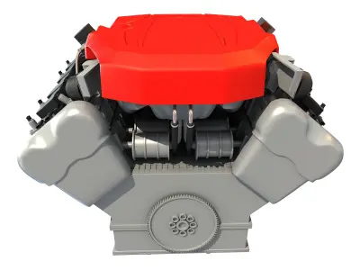 V8 Car Engine 3D Model 3D model