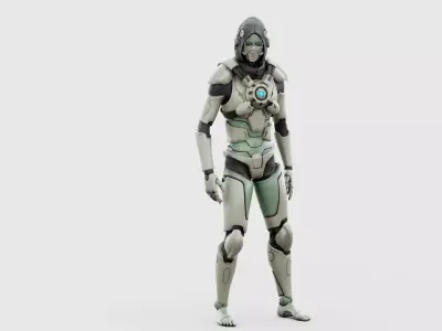 CYBORGTOPIA B-12  Rigged for Unreal Engine - Unity - MIXAMO  3D model