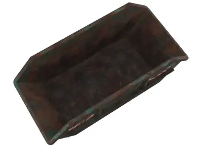Skip 1 Lowpoly metal storage box Low-poly 3D model