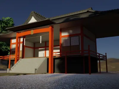 Japanese Shrine Free 3D model