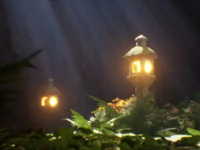 Japanese Shrine 3D Model Low-poly 3D model