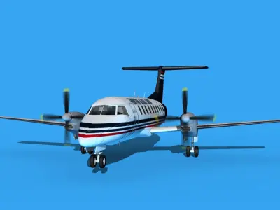 Embraer EMB120 Frontier Alaska Cargo 3D model