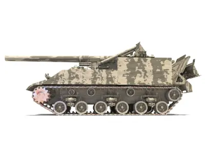 Tank 155mm GMC M40 or 8inch Howitzer Motor Carriage M43 3D model