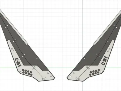 Cyberpunk Techwear Cat Ears CB-1 3D Model STL 3D print model
