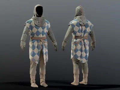 SOLDIER Medieval infantryman 3D model