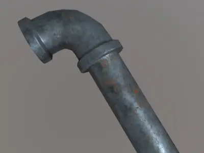 Pipe - metal Low-poly 3D model