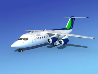 BAe 146-200 CityJet 3D model