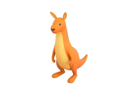 Cartoon Kangaroo 3D model
