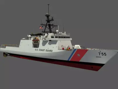 USCGC MUNRO - LEGEND CLASS US CUTTER-COAST GUARD 3D model