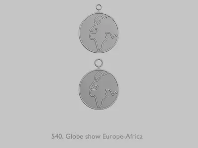 World and Places Pendants Pack Original Blend STL Collection 3D print model