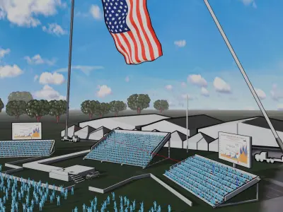 Pensilvania Trump Rally Location of Assassination Attempt Free 3D model