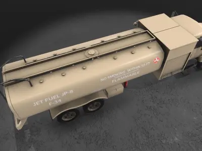 Refueler Beige International 7400 Low-poly 3D model