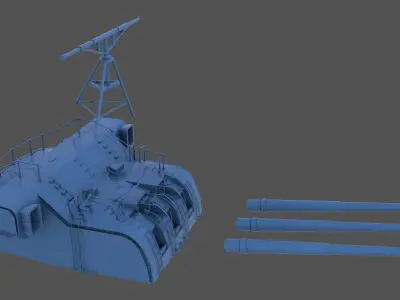 Yamato Nendo Shiki turret - Commercial license - 1-100 scale 3D print model