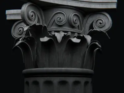 5 GREEK COLUMNS 3D model