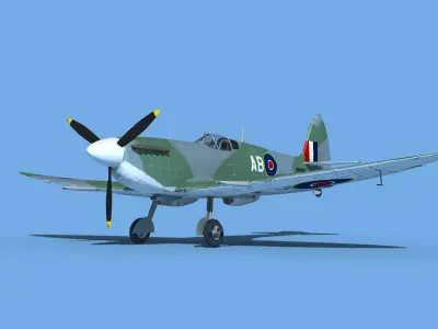 Supermarine Spitfire Mk VIIIb V04 3D model