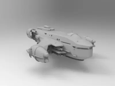 scifi spaceship 3D print model get
