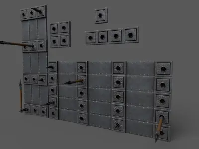 Spear-Trap Low-poly 3D model