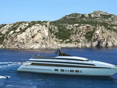 100 Meter Mega Yacht 3D model