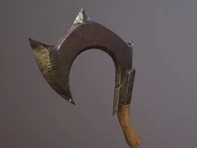 LowPoly Damaged and Dirty Hook Low-poly 3D model