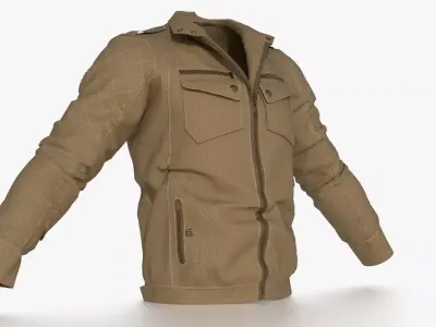 BOMBER military jacket 3D model