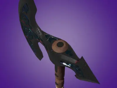 GAMEAREADY ASSET - Medieval Axe PBR Low-poly 3D model Low-poly 3D model