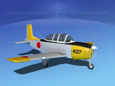 Beechcraft T-34 Mentor Japan 3D model