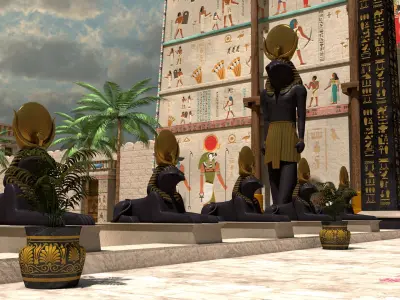 Egyptian Temple 3D model