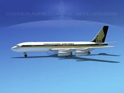 Boeing 707 Singapore Airlines 3D model