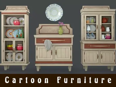 Cartoon Furniture Free 3D model
