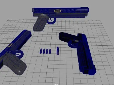 Semi Automictic Pistol 3D model