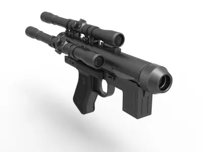 Blaster pistol SE-14C from the movie Star Wars A New Hope 3D model