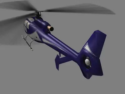 Gazelle V5 Helicopter Low-poly 3D model