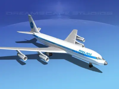 Boeing 707 Pan Am 3D model