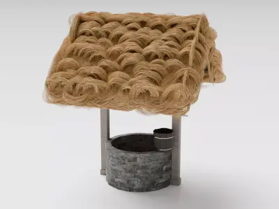 Medieval Well Low-poly 3D model