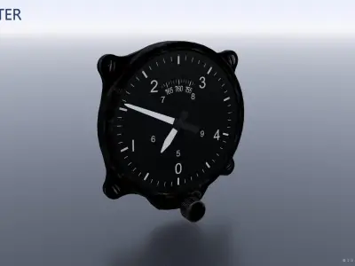 WW2 IMPERIAL JAPANESE FLIGHT INSTRUMENTS - ASSET PACK Low-poly 3D model