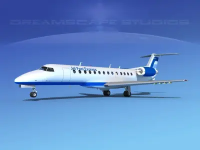Embraer ERJ-135 Jet Fast 3D model