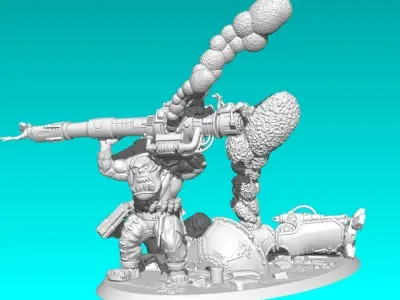 MINIATURE WARGAME ANGRY GUY WHO BROKE EVERYTHING 3D print model