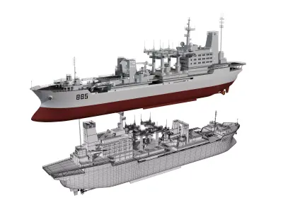 Qinghai Lake supply ship 885 of the PLA Navy model 3D model