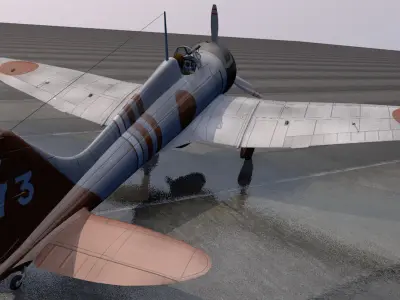 Mitsubishi A5M2 Claude 3D model