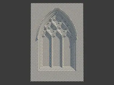 Medieval Gothic Window 05 3D model