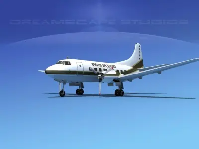 Martin 404 Brown Air Service 3D model